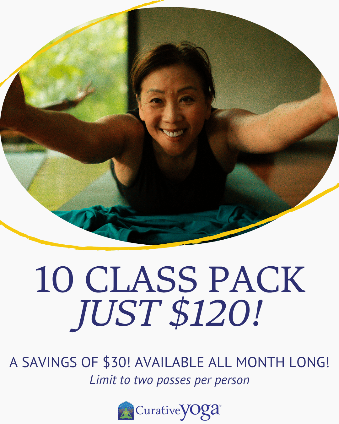 Save $30 on your 10 Class Pass in April 2026